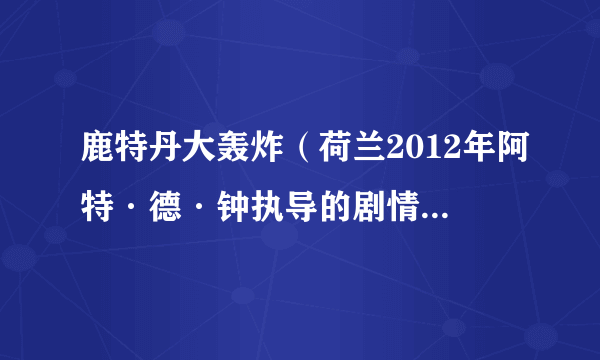 鹿特丹大轰炸（荷兰2012年阿特·德·钟执导的剧情、历史、战争类电影）