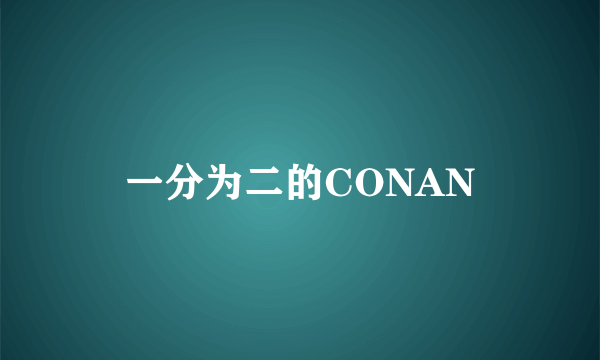 一分为二的CONAN