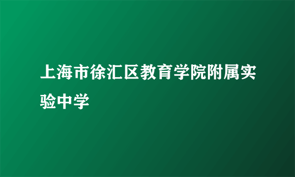 上海市徐汇区教育学院附属实验中学