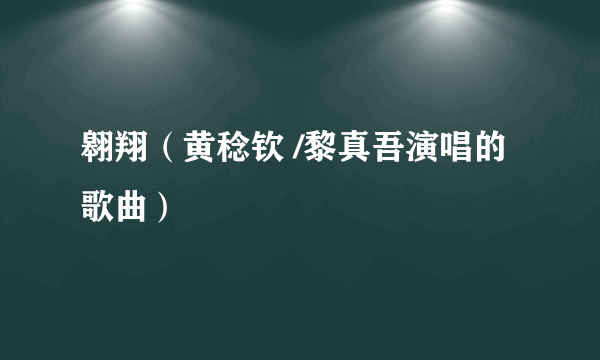 翱翔（黄稔钦 /黎真吾演唱的歌曲）