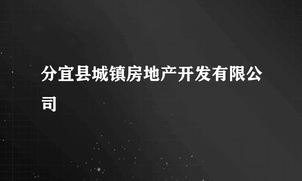 分宜县城镇房地产开发有限公司