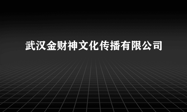 武汉金财神文化传播有限公司