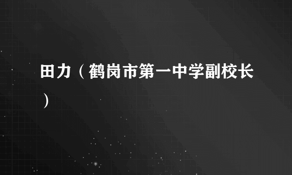 田力（鹤岗市第一中学副校长）