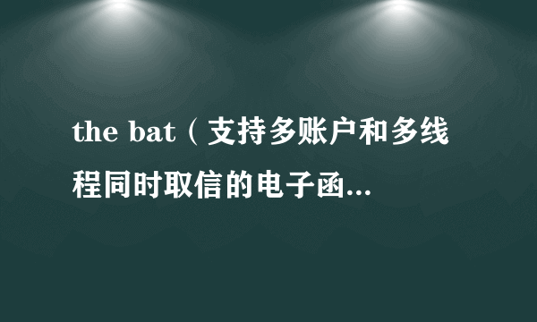 the bat（支持多账户和多线程同时取信的电子函件软件）