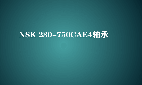 NSK 230-750CAE4轴承