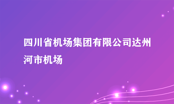 四川省机场集团有限公司达州河市机场