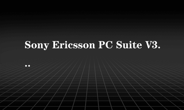 Sony Ericsson PC Suite V3.1.1