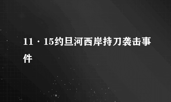 11·15约旦河西岸持刀袭击事件