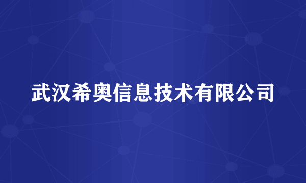 武汉希奥信息技术有限公司