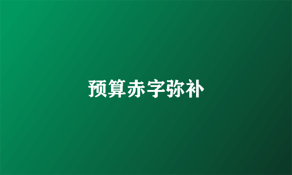 预算赤字弥补