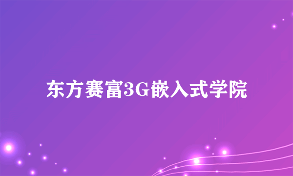 东方赛富3G嵌入式学院