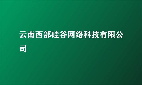 云南西部硅谷网络科技有限公司