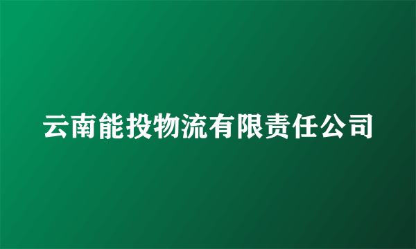 云南能投物流有限责任公司