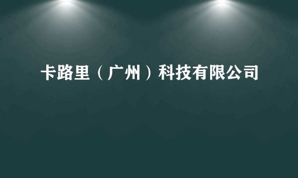 卡路里（广州）科技有限公司