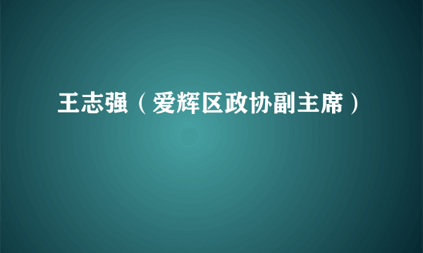 王志强（爱辉区政协副主席）