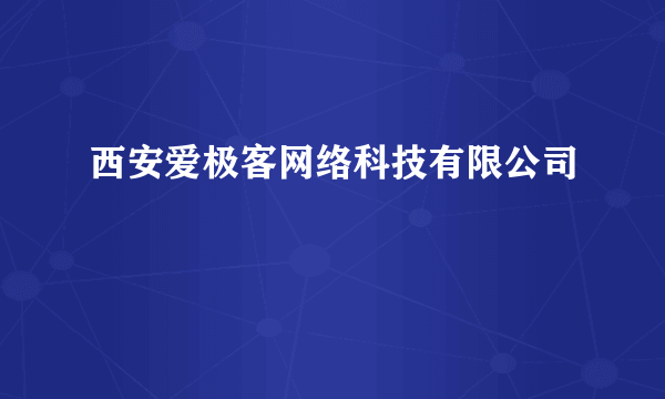 西安爱极客网络科技有限公司