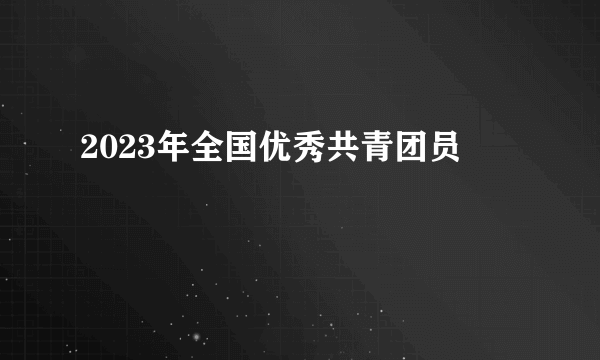 2023年全国优秀共青团员