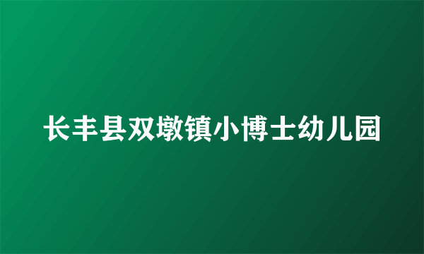 长丰县双墩镇小博士幼儿园