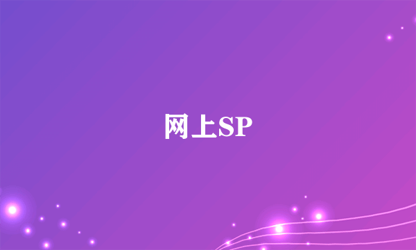 网上SP