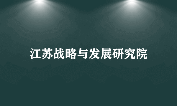 江苏战略与发展研究院