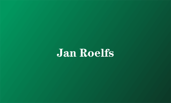 Jan Roelfs