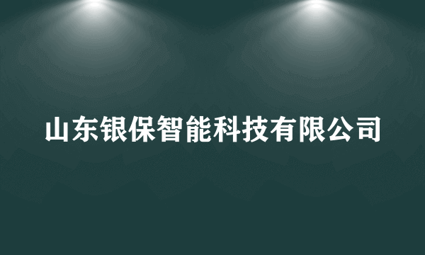 山东银保智能科技有限公司