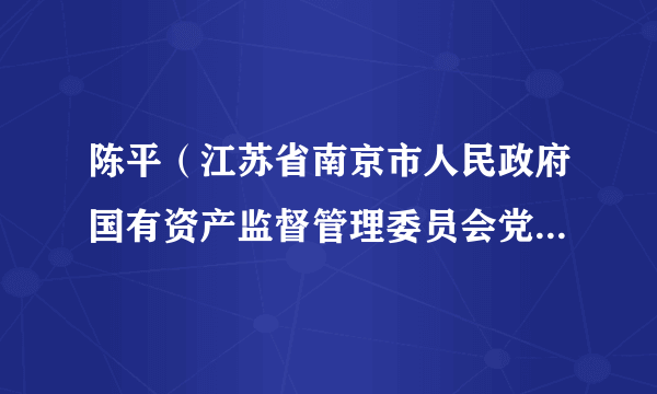 陈平（江苏省南京市人民政府国有资产监督管理委员会党委委员、副主任）