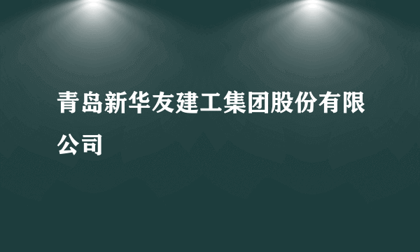 青岛新华友建工集团股份有限公司