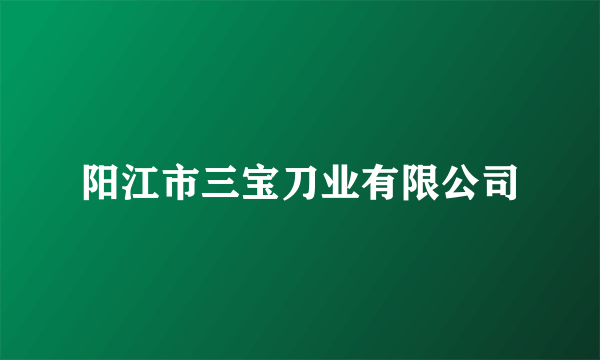 阳江市三宝刀业有限公司