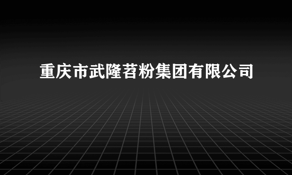 重庆市武隆苕粉集团有限公司