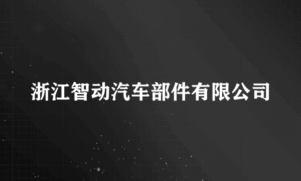 浙江智动汽车部件有限公司