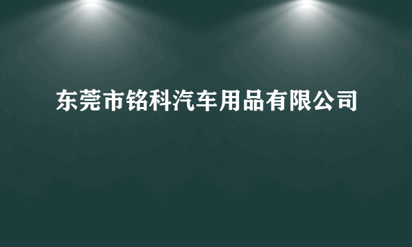 东莞市铭科汽车用品有限公司