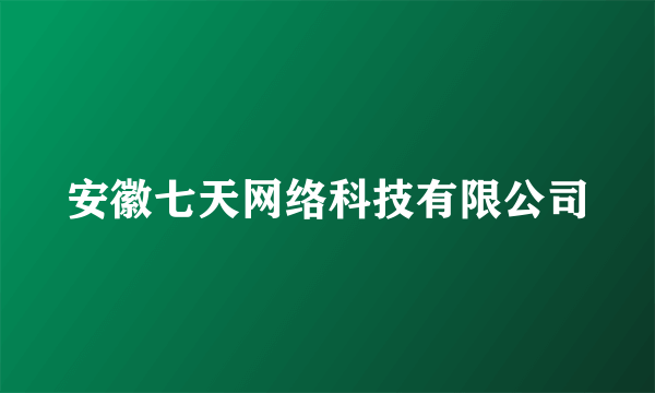 安徽七天网络科技有限公司