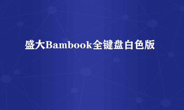 盛大Bambook全键盘白色版