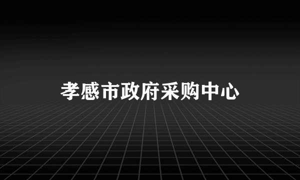 孝感市政府采购中心