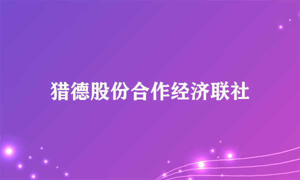 猎德股份合作经济联社