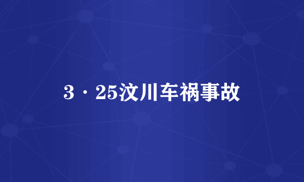 3·25汶川车祸事故