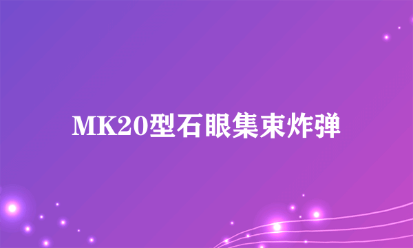 MK20型石眼集束炸弹