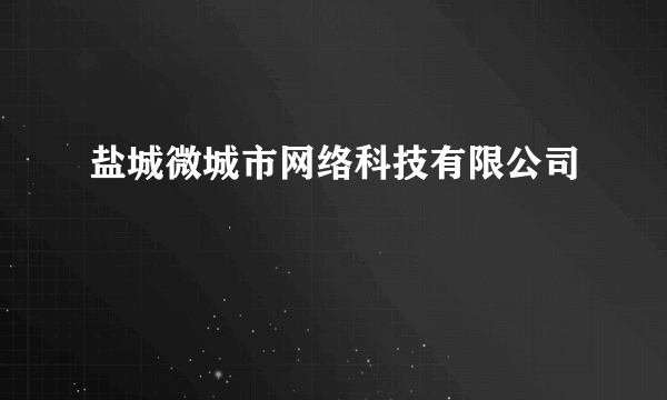 盐城微城市网络科技有限公司