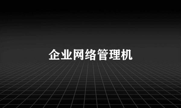 企业网络管理机