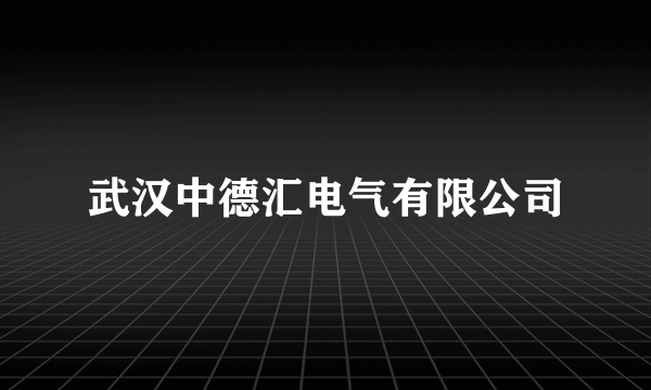 武汉中德汇电气有限公司