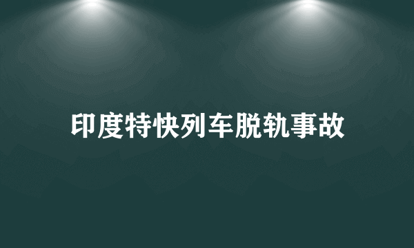 印度特快列车脱轨事故