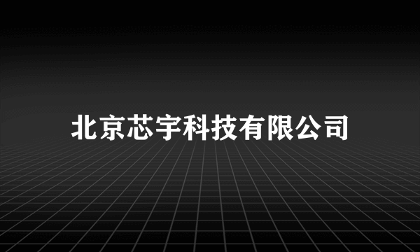 北京芯宇科技有限公司