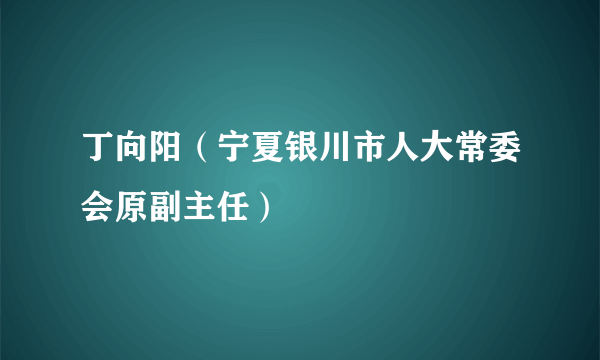 丁向阳（宁夏银川市人大常委会原副主任）