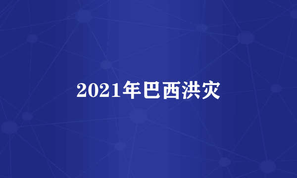 2021年巴西洪灾