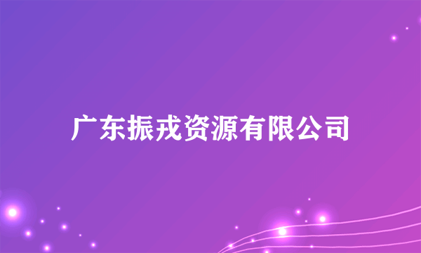 广东振戎资源有限公司