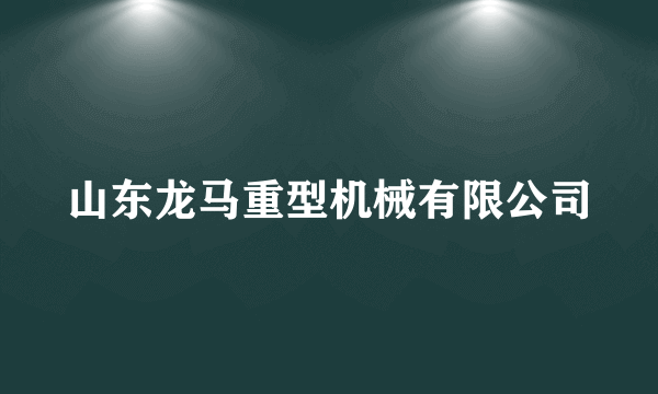 山东龙马重型机械有限公司