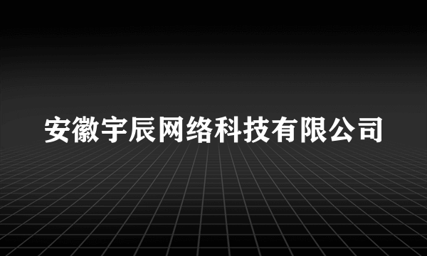 安徽宇辰网络科技有限公司