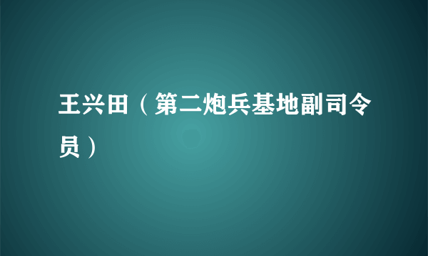 王兴田（第二炮兵基地副司令员）