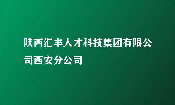 陕西汇丰人才科技集团有限公司西安分公司